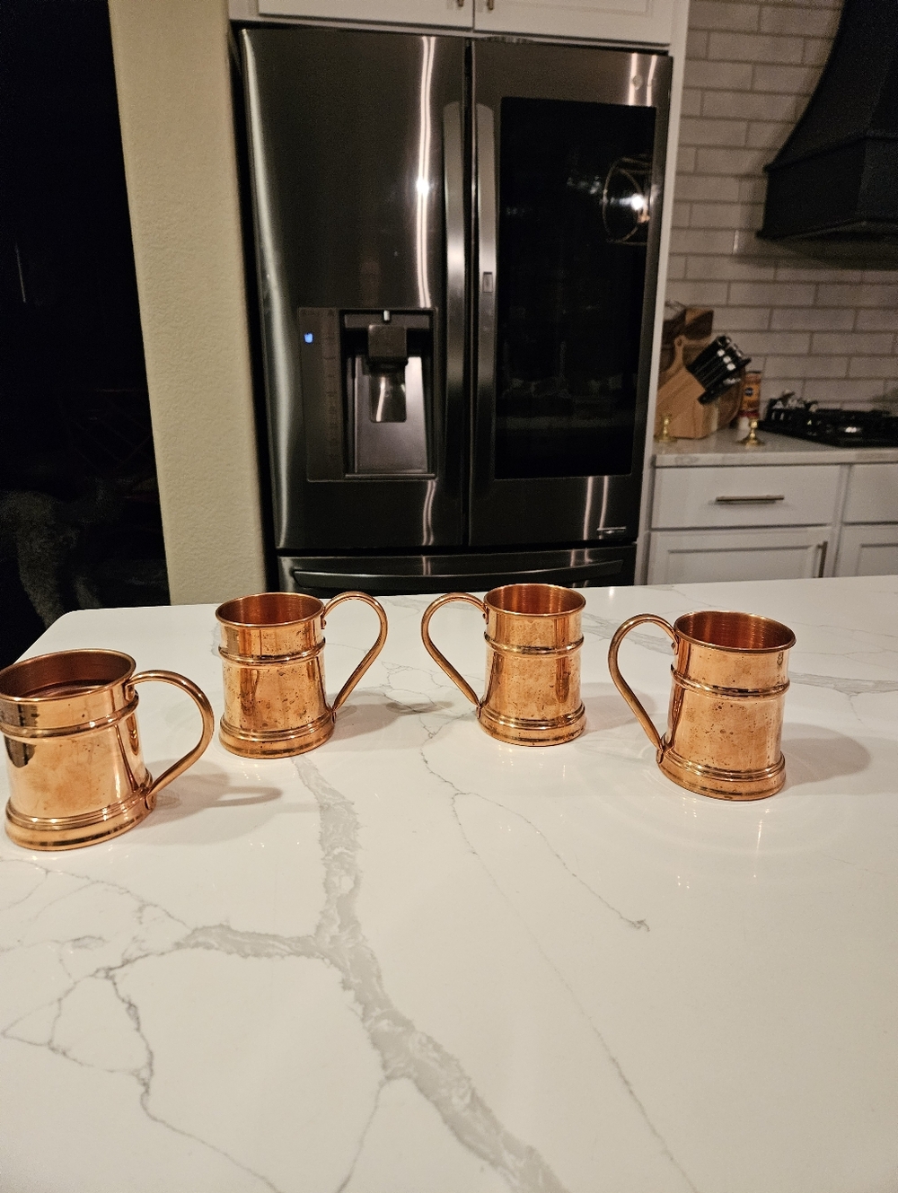 Paykoc 15oz Solid Copper Moscow Mule Steins - Set of 4
